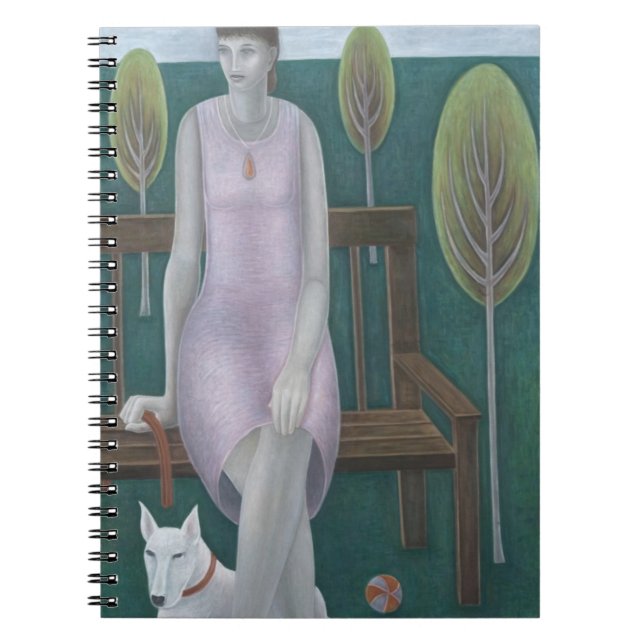 Woman in Park 2006 Spiral Notebook (Front)