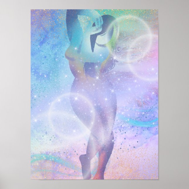 Woman in Rainbows Poster (Front)