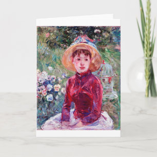 Woman in Red, Berthe Morisot Card