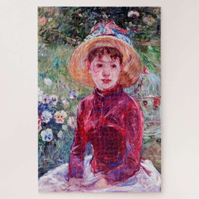 Woman in Red, Berthe Morisot Jigsaw Puzzle (Vertical)