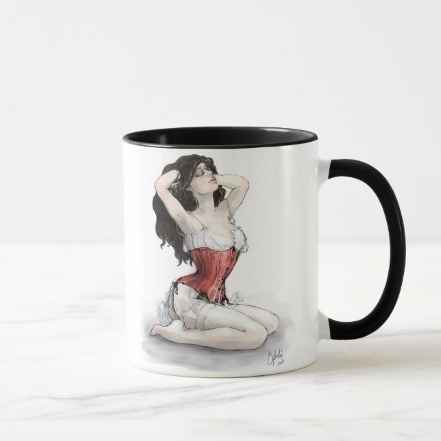 Woman in Red Corset Mug (Right)