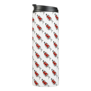 Woman in Red Dress Loose Ink Sketch  Thermal Tumbler