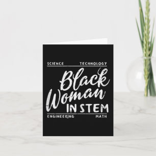 Woman In Stem Science Math African Melanin Girl Gi Card