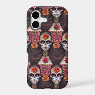 Woman in Sugar Skull Makeup - Sugar Skull Art