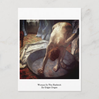 Woman In The Bathtub By Edgar Degas Postcard