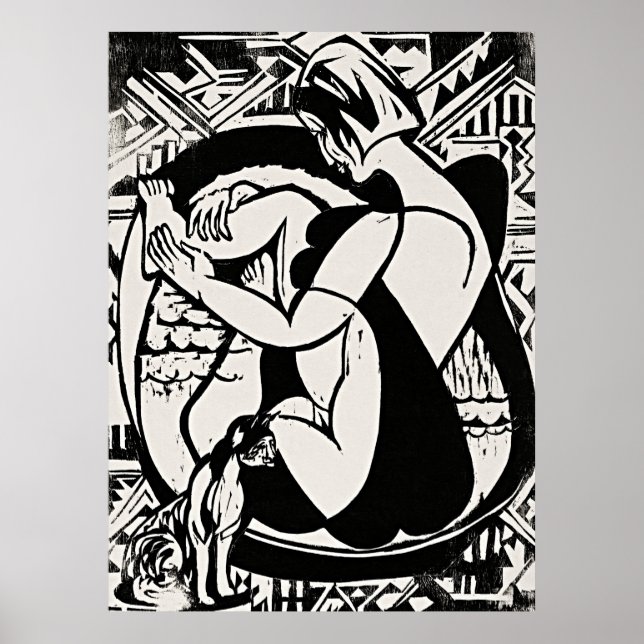 Woman in the Bathtub by Ernst Ludwig Kirchner Poster (Front)