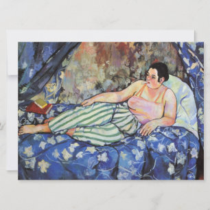 Woman in the Blue Bedroom (by Suzanne Valadon) Card