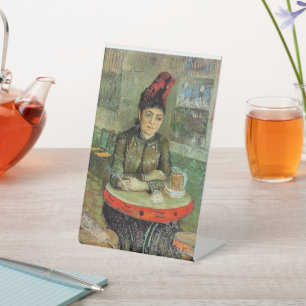 Woman in the Cafe Tambourin, Pedestal Sign