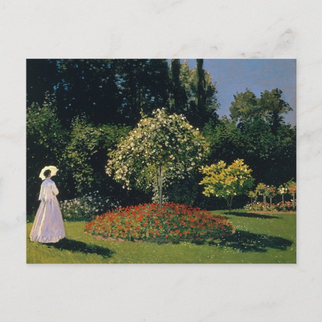 Woman in the Garden by Claude Monet Postcard (Front)