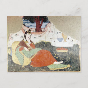 Woman in the Garden of Shah Abbas I Postcard