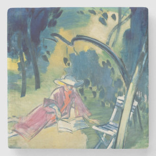 Woman in the Garden Stone Coaster