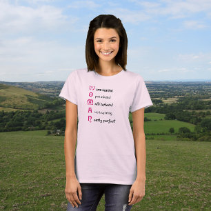 WOMAN inspiring text typographic T-Shirt
