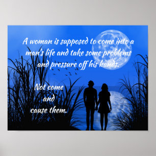 Woman Into a Man's Life Poster