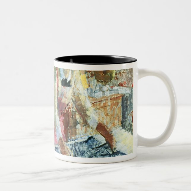 Woman Ironing, 1912 Two-Tone Coffee Mug (Right)