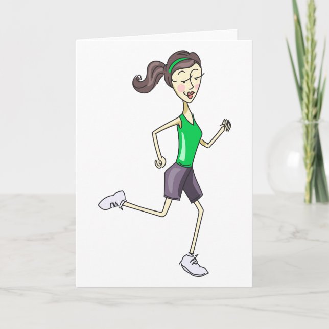 Woman Jogging Card (Front)