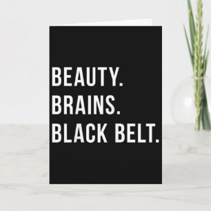 Woman Karate Black Belt Black Belt  Card