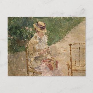 Woman Knitting, Berthe Morisot Fine Ar Postcard