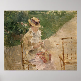 Woman Knitting, Berthe Morisot Fine Ar Poster