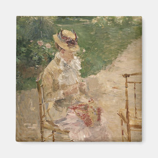 Woman Knitting, Berthe Morisot Fine Art Magnets
