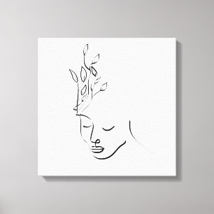 Woman Lady Face Fashion Model Canvas Print