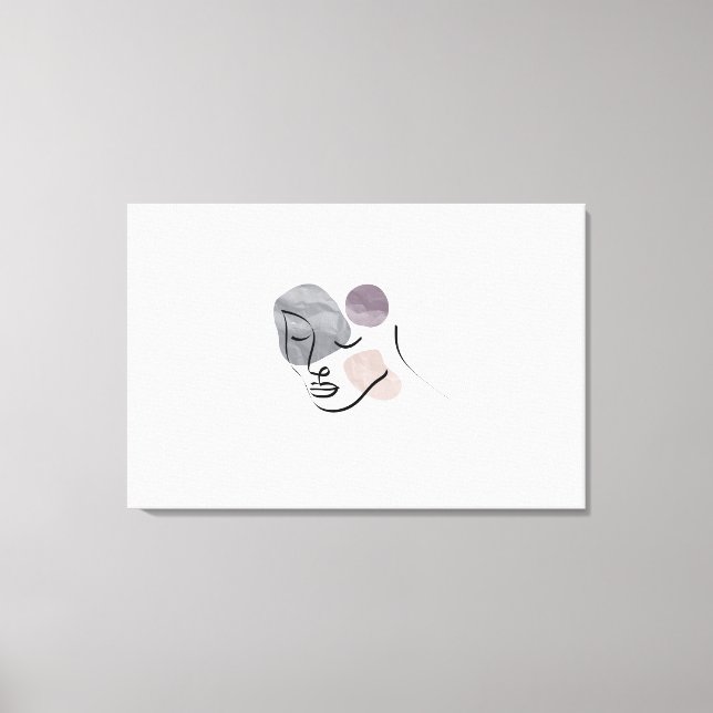 Woman Lady Face Fashion Model Canvas Print (Front)