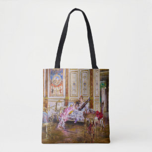 Woman Laying a Lyre and a Listener by Boldini      Tote Bag