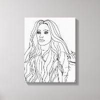Woman Leather Jacket Fashion art Adult Coloring 