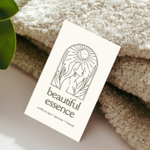 Woman Leaves Moon Arch Wellness Day Spa SAGE Business Card