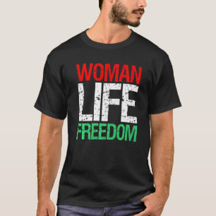WOMAN LIFE FREEDOM IRAN Iranian Patriotic Slogan V T-Shirt