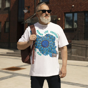 Woman Life Freedom Persian Minakari Green T-Shirt