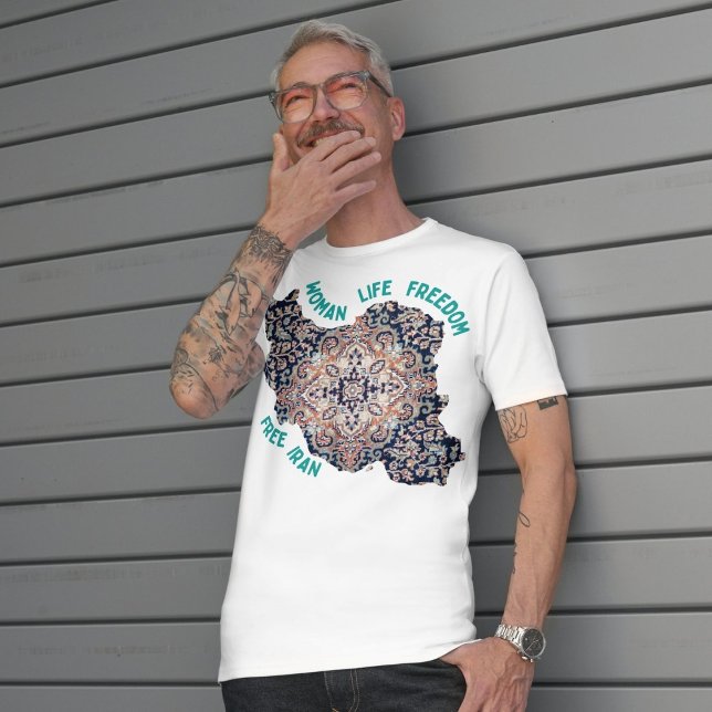 Woman Life Freedom | Persian Rug Green T-Shirt (Woman Life Freedom | Persian Rug Green T-Shirt)