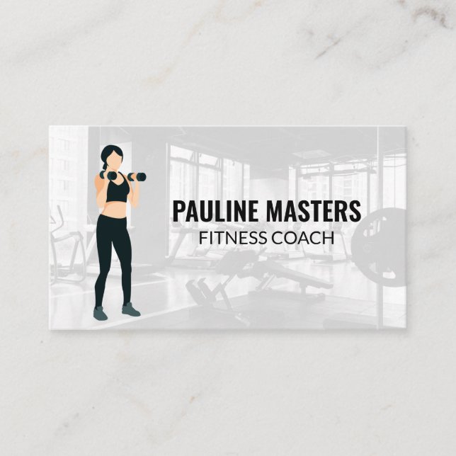 Woman Lifting Dumbbells | Gym Appointment Card (Front)