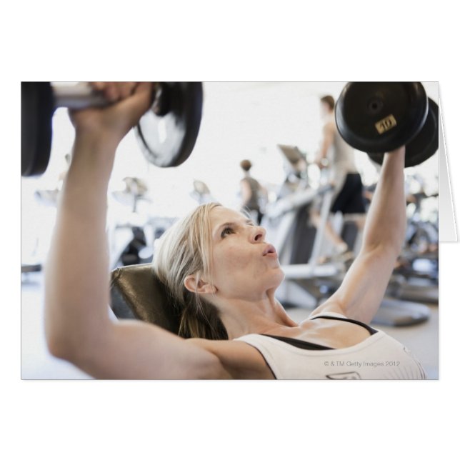 Woman Lifting Weights (Front Horizontal)
