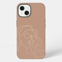 woman line art iPhone case