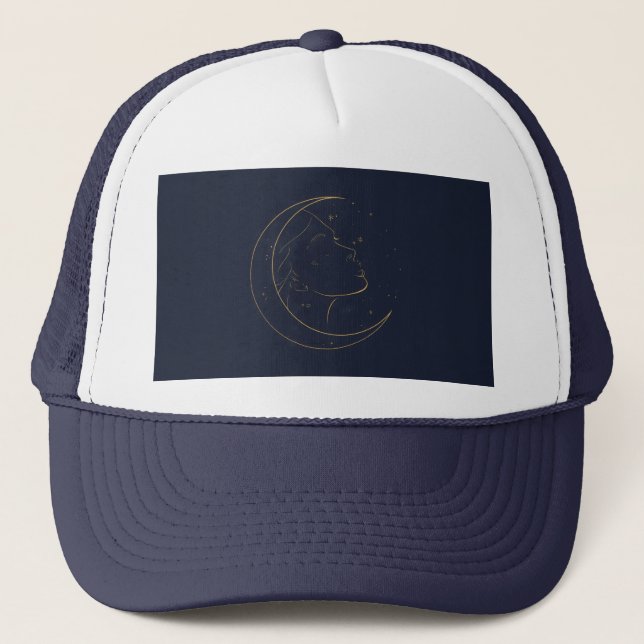 Woman Line Art Personalised Trucker Hat (Front)