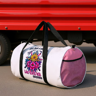 Woman Loves Her Firefighter Hero Duffle Bag