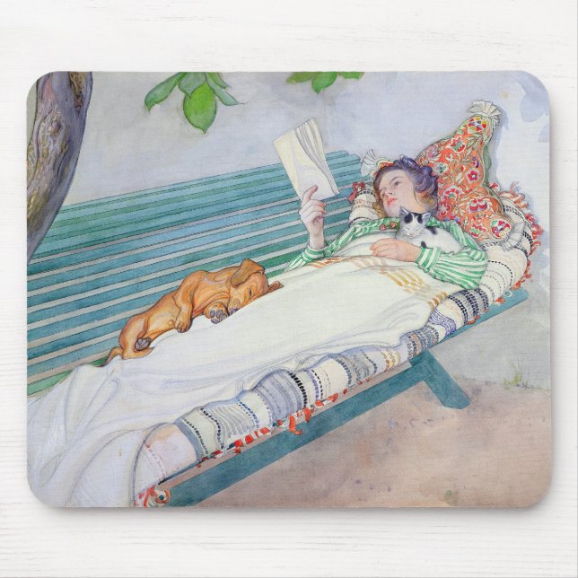 Woman Lying on a Bench, 1913 Mouse Pad (Front)