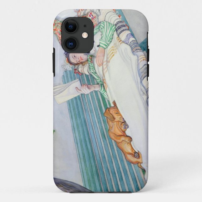 Woman Lying on a Bench, 1913 (w/c on paper) Case-Mate iPhone Case (Back)