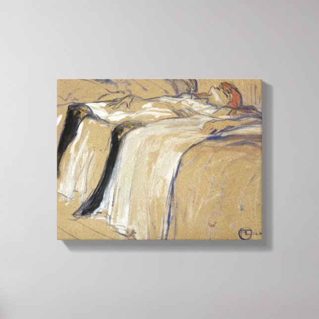 Woman lying on her Back - Lassitude Canvas Print (Front)