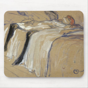 Woman lying on her Back - Lassitude Mouse Pad