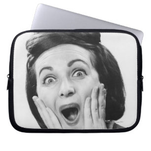Woman Making Face Laptop Sleeve