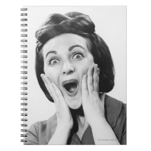 Woman Making Face Spiral Notebook