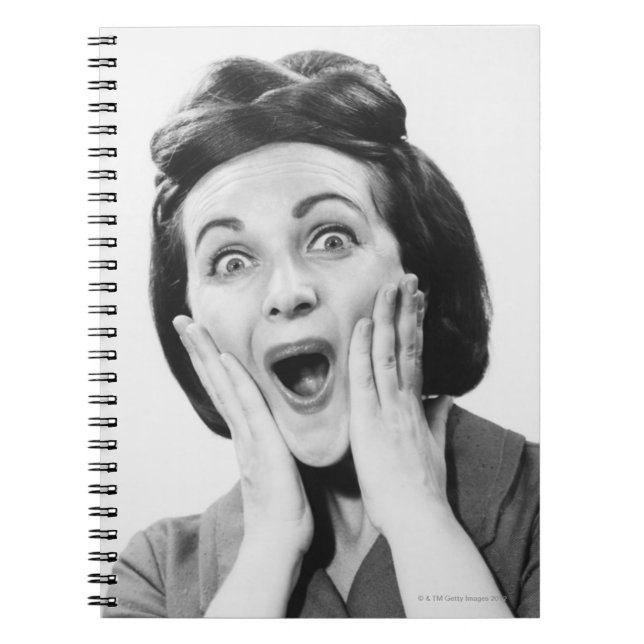 Woman Making Face Spiral Notebook (Front)