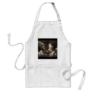Woman Making Gorilla Laugh Standard Apron
