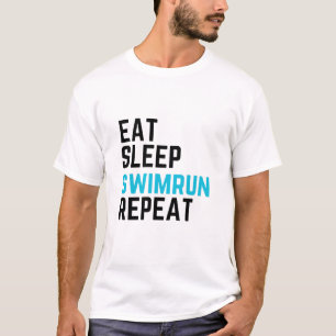 Woman man Swimrun running and swimming T-Shirt