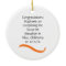 Woman Marathon Runner Ornament in Orange