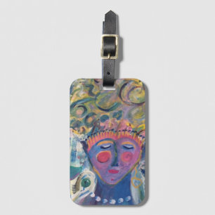 Woman marches to her own drummer luggage tag