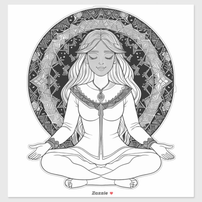 Woman meditating (Sheet)