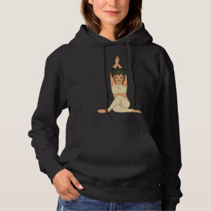 Woman Meditating Doing Yoga Pose Yoga Position Yog Hoodie