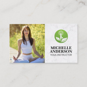 Woman Meditating   Yoga Business Card